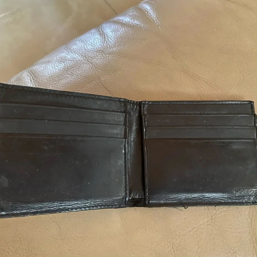 Coach Sleek Black Leather Wallet gently used